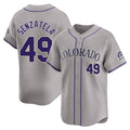 Colorado Rockies #49 Antonio Senzatela Player Gray AmberGomez Limited Home Stitched Jerseys