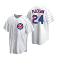 Chicago Cubs #24 Joc Pederson White AmberGomez Replica Home Jersey
