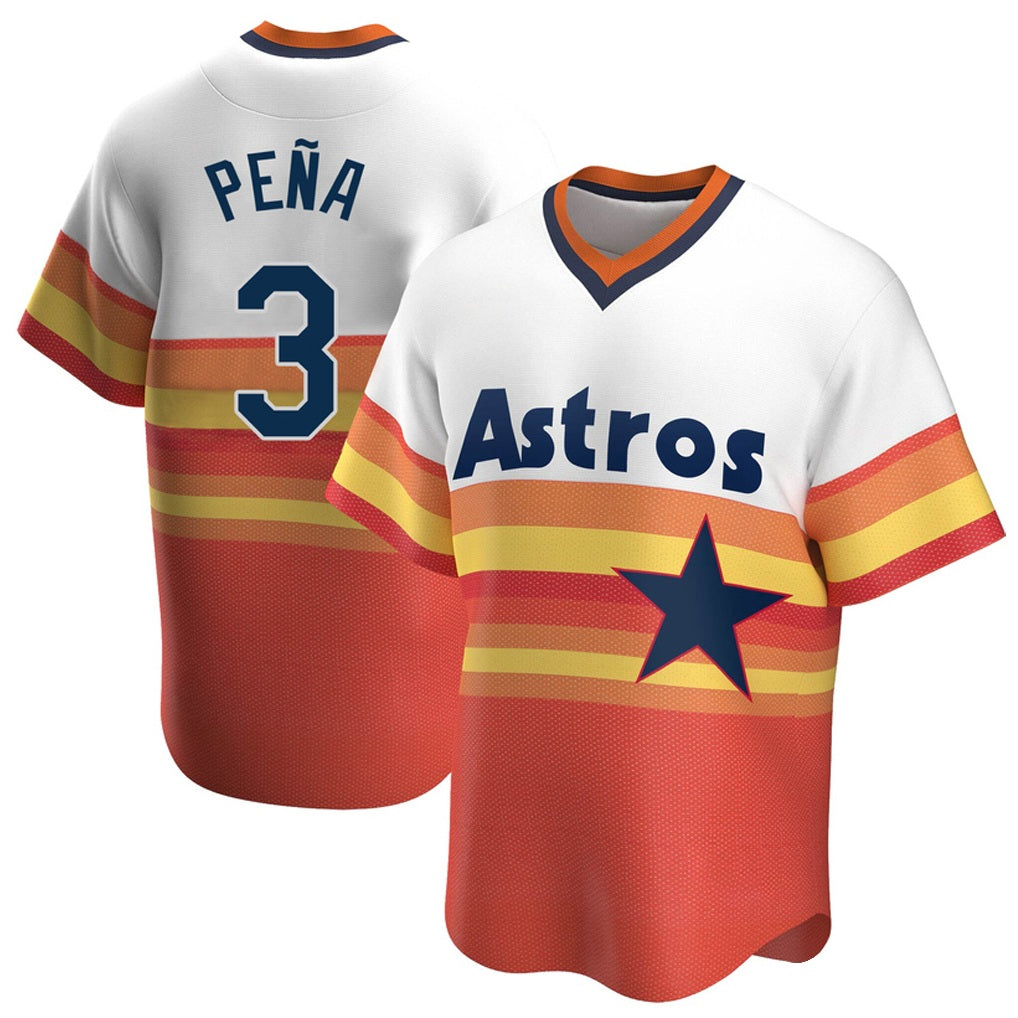 Houston Astros #3 Jeremy Pena Player Rainbow Cooperstown Collection AmberGomez T-shirt Stitched Jerseys