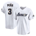 Houston Astros #3 Jeremy Pena Player White AmberGomez Throwback Cooperstown Collection Limited Stitched Jerseys
