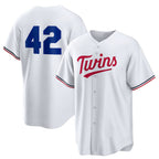 Minnesota Twins #42 Jackie Robinson White AmberGomez Home 2025 Day Replica Jersey