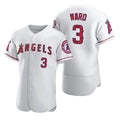 Los Angeles Angels #3 Waylor Ward White AmberGomez Flex Base Stitched Jersey