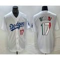 Los Angeles Dodgers #17 Shohei Ohtani Number Mexico White AmberGomez Cool Base Stitched Jersey 2