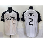 New York Yankees #2 Derek Jeter White Black AmberGomez 'Gothic Legacy Edition' Vapor Premier Limited Stitched Jersey