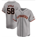 San Francisco Giants #58 Nick Avila Gray AmberGomez Away Limited Stitched Jersey
