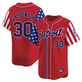 Detroit Tigers #30 Kerry Carpenter Player Red AmberGomez Independence Day Vapor Premier Limited Stitched Jerseys