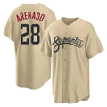 Arizona Diamondbacks #28 Nolan Arenado Player Tan AmberGomez City Connect Home Game Stitched Jerseys