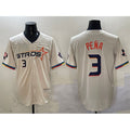 Houston Astros #3 Jeremy Pena Cream AmberGomez 2025 City Connect With Texas Patch Limited Stitched Jersey