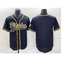 Pittsburgh Pirates Blank Black AmberGomez Cool Base Stitched Jersey
