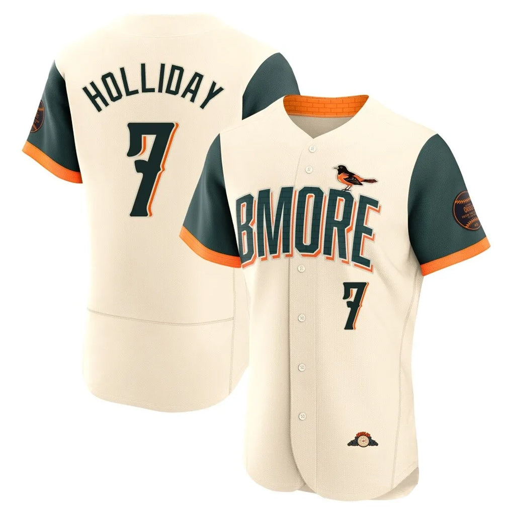 Baltimore Orioles #7 Jackson Holliday Player Cream AmberGomez 2026 City Connect Limited Elite Home Game Stitched Jerseys