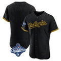 Los Angeles Dodgers Blank Player Black AmberGomez Snake Skin City Limited Elite Home World Series Meet Stitched Jerseys