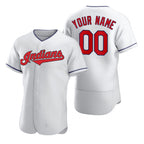 Custom Cleveland Indians White AmberGomez 2020 Stitched Flex Base Jersey