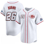 Cincinnati Reds #26 Chase Burns White AmberGomez 2025 Speedway Classic Home Limited Stitched Jersey