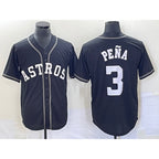 Houston Astros #3 Jeremy Pena Black AmberGomez Cool Base Stitched Jersey