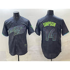 Tampa Bay Rays #14 Chandler Simpson Charcoal AmberGomez 2024 City Connect Limited Stitched Jersey
