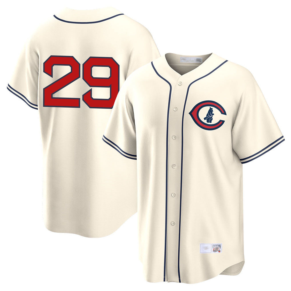 Chicago Cubs #29 Michael Busch Player Cream AmberGomez Field of Dreams Home Game Stitched Jerseys