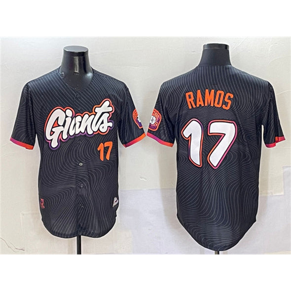 San Francisco Giants #17 Heliot Ramos Anthracite AmberGomez 2025 City Connect Limited Stitched Jersey