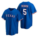 Texas Rangers #5 Corey Seager Blue AmberGomez Cool Base Stitched Jersey