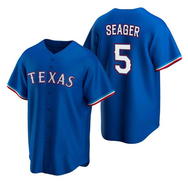 Texas Rangers #5 Corey Seager Blue AmberGomez Cool Base Stitched Jersey