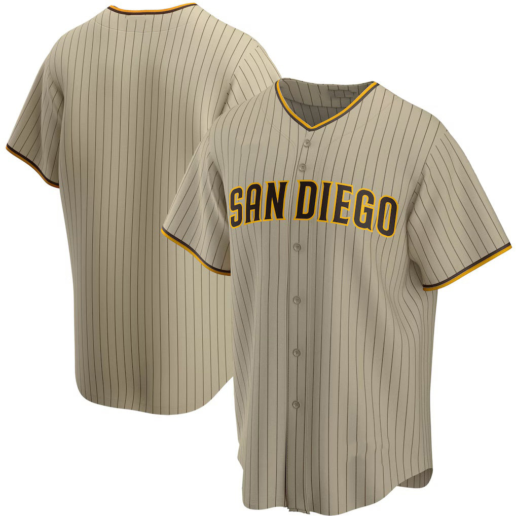 San Diego Padres Tan AmberGomez Alternate Replica Team Jersey
