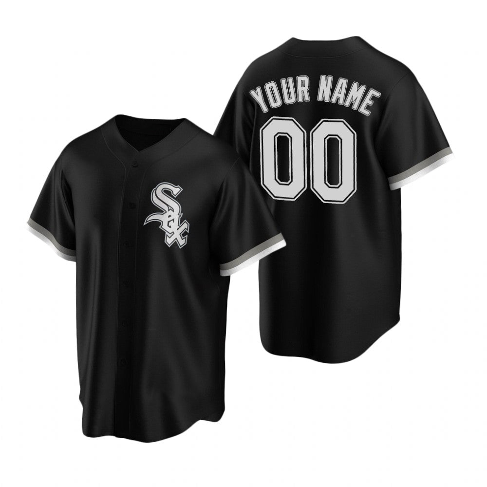 Custom Chicago White Sox Black AmberGomez Stitched Cool Base Jersey