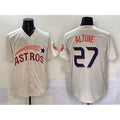 Houston Astros #27 Jose Altuve Cream AmberGomez Throwback Cooperstown Collection Limited Stitched Jersey