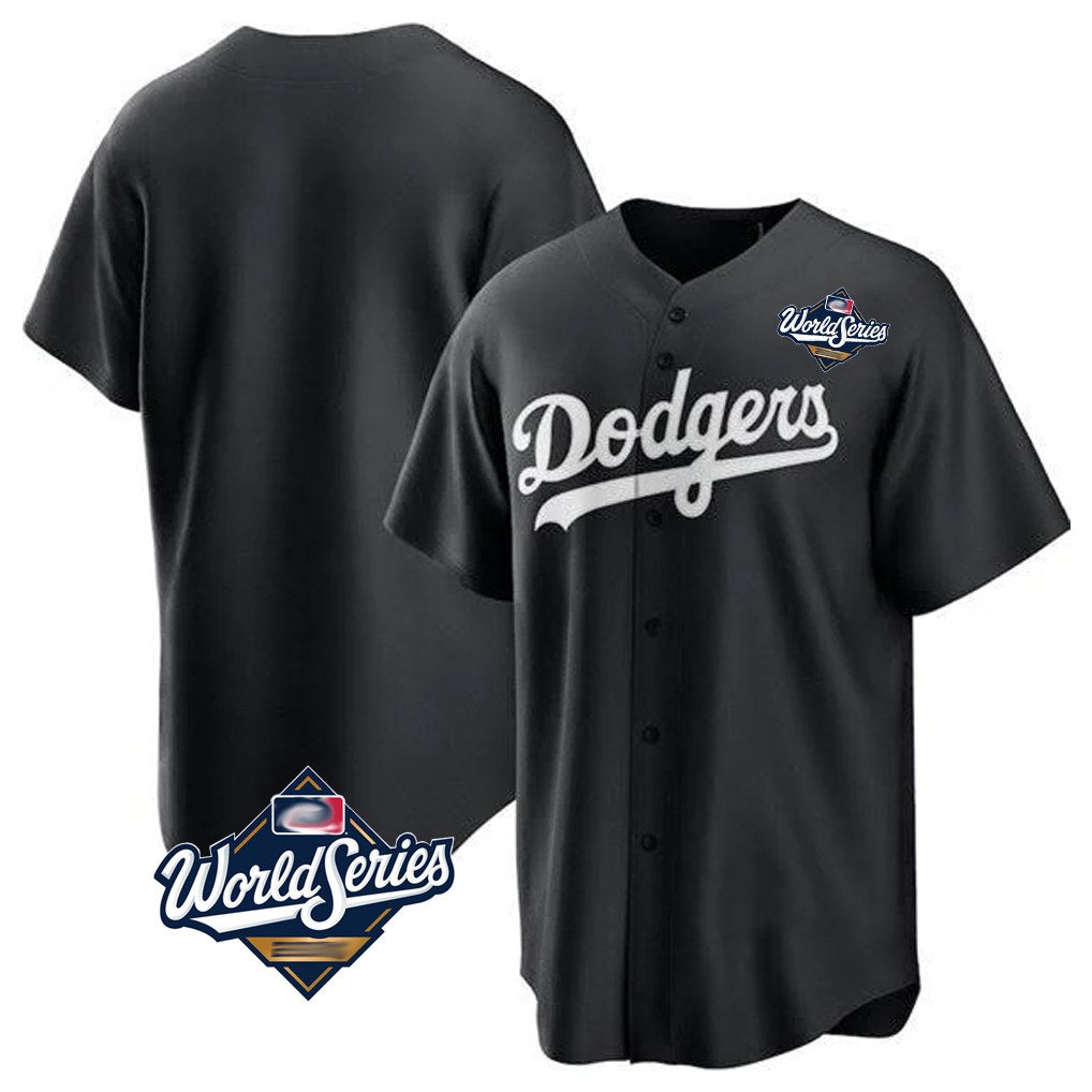 Los Angeles Dodgers Blank Player Black AmberGomez Pitch Fashion World Series T-shirt Stitched Jerseys
