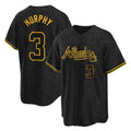 Atlanta Braves #3 Dale Murphy Player Black AmberGomez Snake Skin City Home Game Stitched Jerseys