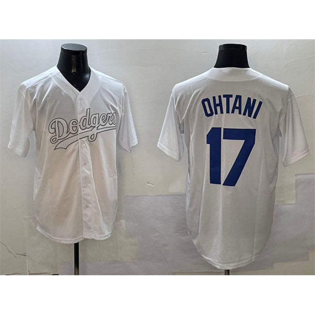 Los Angeles Dodgers #17 Shohei Ohtani White AmberGomez Fashion Cool Base Stitched Jersey
