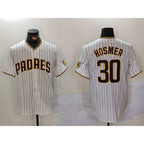 San Diego Padres #30 Eric Hosmer White AmberGomez Stitched Cool Base Jersey 2