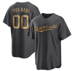 Custom Minnesota Twins Active Player Charcoal AmberGomez 2022 All-Star Cool Base Stitched Jersey