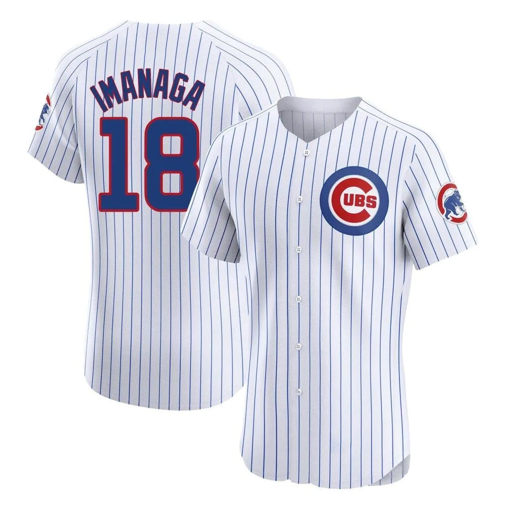 Chicago Cubs #18 Shota Imanaga Player White AmberGomez Limited Elite Home Game Stitched Jerseys