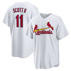 St. Louis Cardinals #11 Victor Scott II White AmberGomez Home Replica Jersey