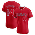 Los Angeles Angels #14 Logan O'Hoppe Player Red AmberGomez Home Limited Elite Stitched Jerseys