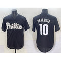 Philadelphia Phillies #10 J.T. Realmuto Black AmberGomez Lights Out Limited Stitched Jersey