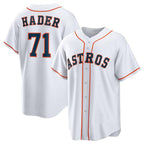 Houston Astros #71 Josh Hader White AmberGomez Cool Base Stitched Jersey