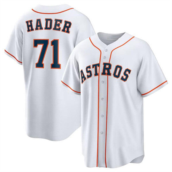 Houston Astros #71 Josh Hader White AmberGomez Cool Base Stitched Jersey