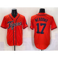 Detroit Tigers #17 Parker Meadows Orange AmberGomez With Patch Cool Base Stitched Jersey