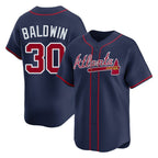 Atlanta Braves #30 Drake Baldwin Player Navy AmberGomez Limited Home Game Stitched Jerseys