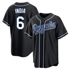 Kansas City Royals #6 Jonathan India Player Black AmberGomez Carbon Fashion Home Game Stitched Jerseys