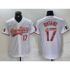 Los Angeles Dodgers #17 Shohei Ohtani White AmberGomez Mexico Cool Base Stitched Jersey