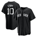 Boston Red Sox #10 Trevor Story Player Black AmberGomez Home Game Stitched Jerseys