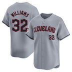 Cleveland Guardians #32 Gavin Williams Player Gray AmberGomez Road Limited Home Game Stitched Jerseys
