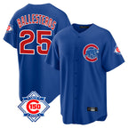 Chicago Cubs #25 Moises Ballesteros Player Royal AmberGomez 150th Anniversary Home Game Stitched Jerseys