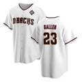 Arizona Diamondbacks #23 Zac Gallen White AmberGomez 2023 World Series Cool Base Stitched Jersey