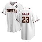 Arizona Diamondbacks #23 Zac Gallen White AmberGomez 2023 World Series Cool Base Stitched Jersey