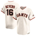 San Francisco Giants #16 Rafael Devers Cream AmberGomez Home Limited Player Jersey