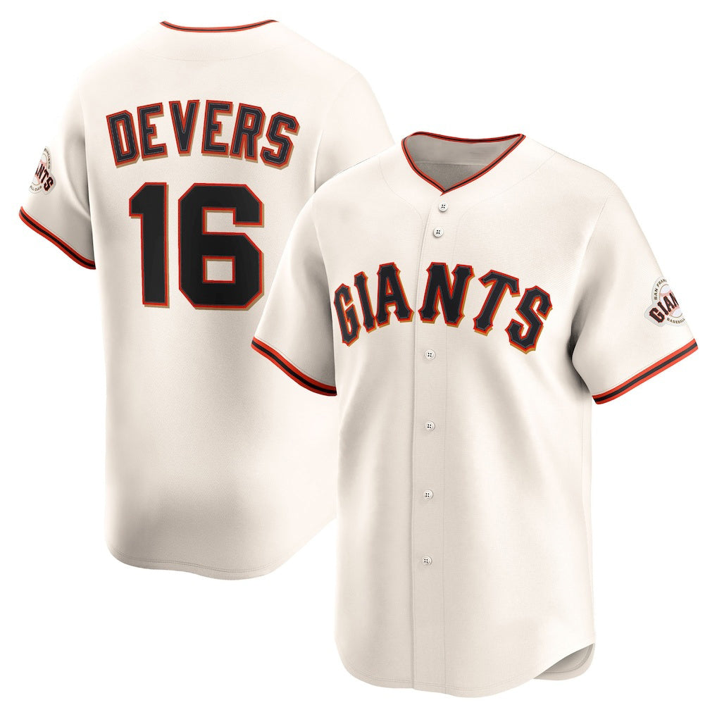 San Francisco Giants #16 Rafael Devers Cream AmberGomez Home Limited Player Jersey