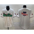 Philadelphia Phillies Team Big Logo White AmberGomez Phanatic Limited Stitched Jersey
