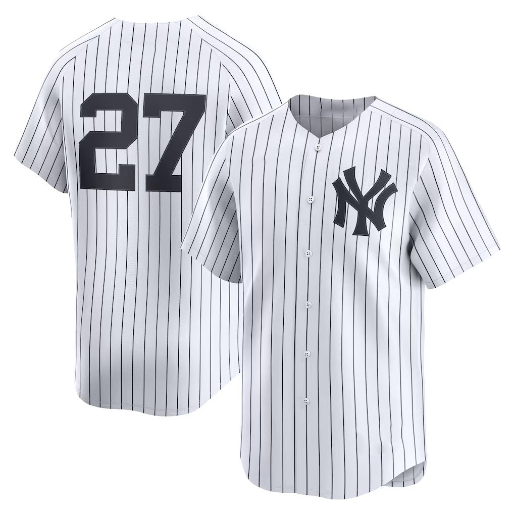 New York Yankees #27 Giancarlo Stanton White AmberGomez Home Limited Player Jersey 2